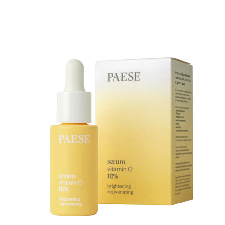 Paese Brightening & Rejuvenating Face Serum Vitamin C 10% - retail packaging on a white background