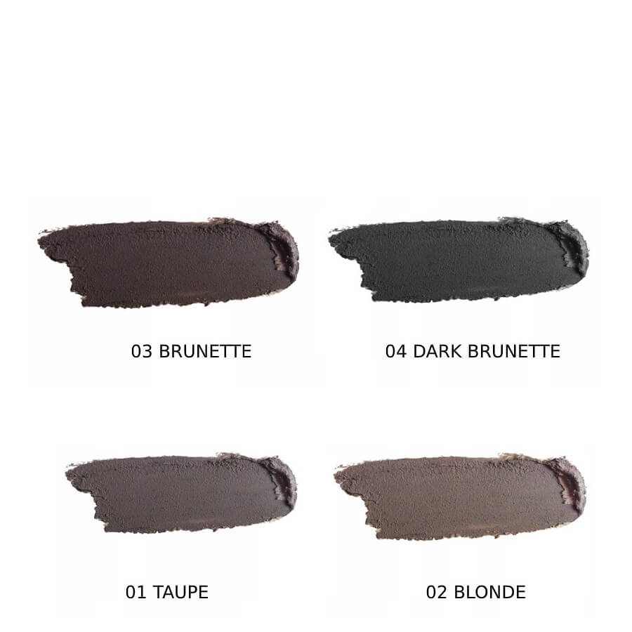 Paese Brow Couture Eyebrow Pomade - shade swatches shown beside the product