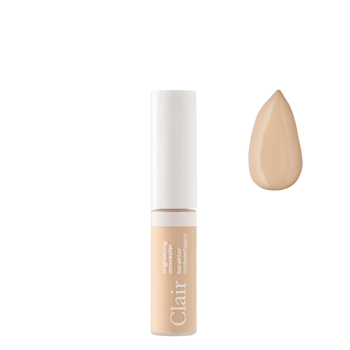 Paese Clair Brightening Under Eye Concealer Light Texture - 01 Light Beige - concealer tube and retail packaging on a white background