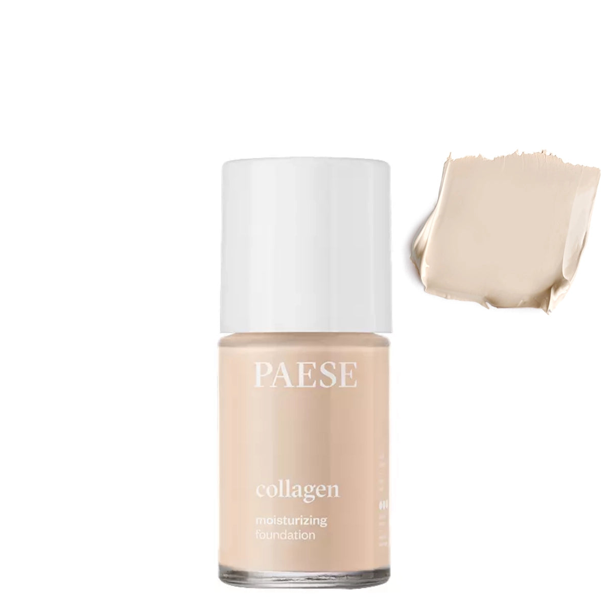 Paese Collagen Moisturising Foundation - 301N Light Beige - foundation container isolated on a white background