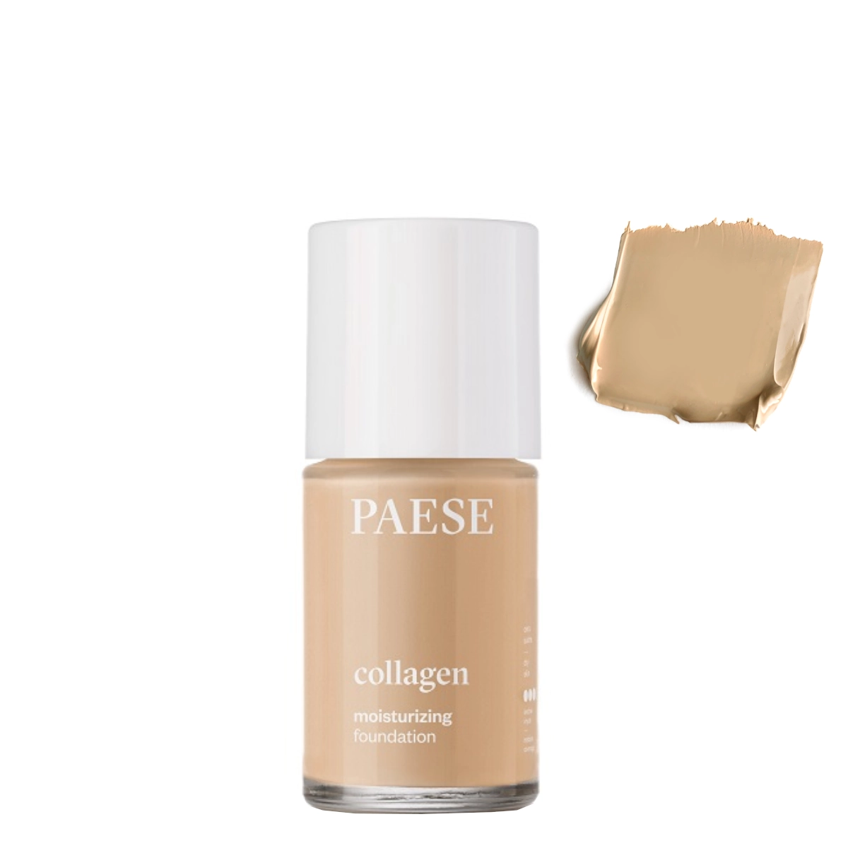 Paese Collagen Moisturising Foundation - 303W Honey - foundation container isolated on a white background