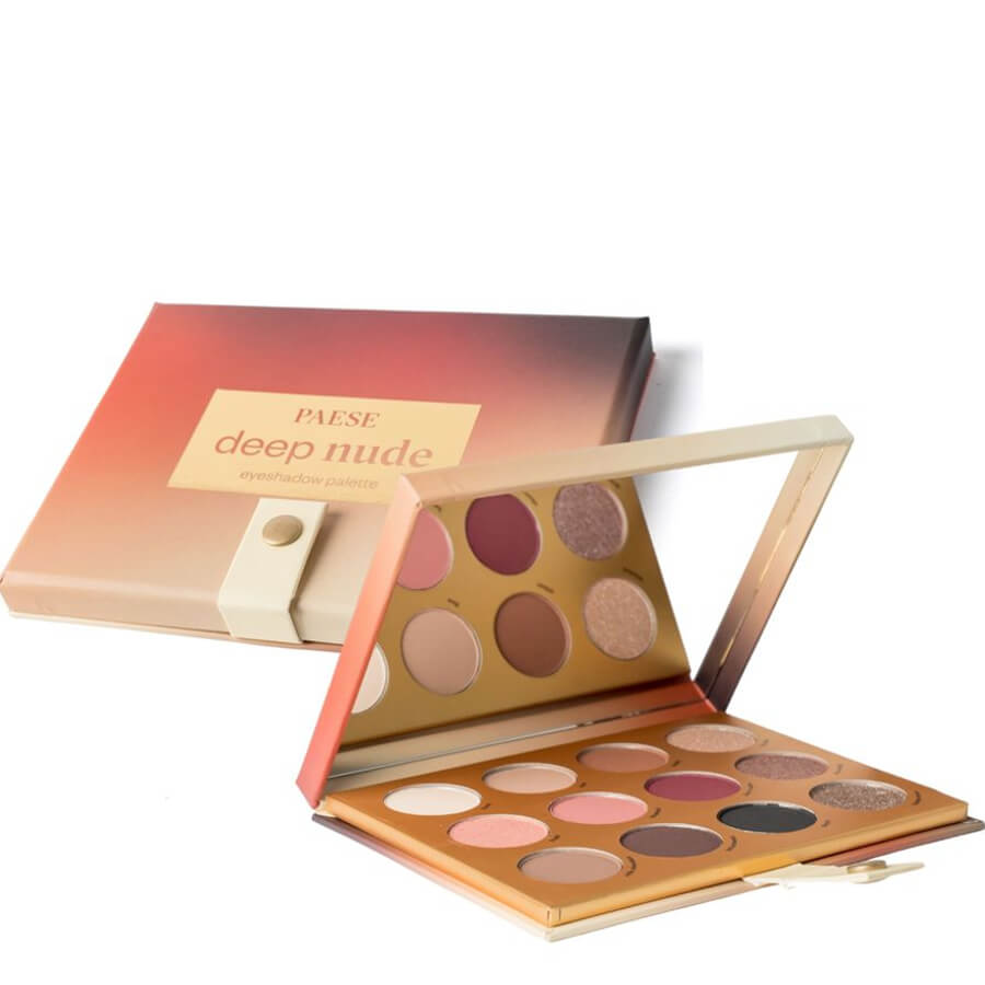 Paese Deep Nude Eyeshadow Palette - powder compact with the shade visible on a white background