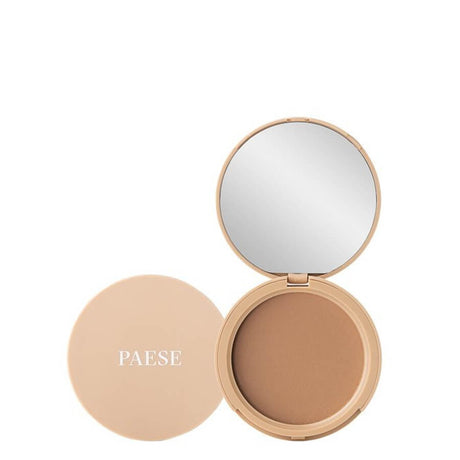 Paese Illuminating Covering Pressed Powder - 4C Tanned - powder compact with the shade visible on a white background