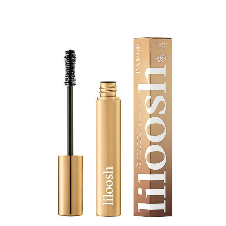 Paese Liloosh Black Mascara Panoramic Volume Effect - mascara product presentation on a white background