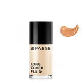 Paese Long Cover Fluid Coverage Foundation - 03 Gold Beige - foundation container isolated on a white background