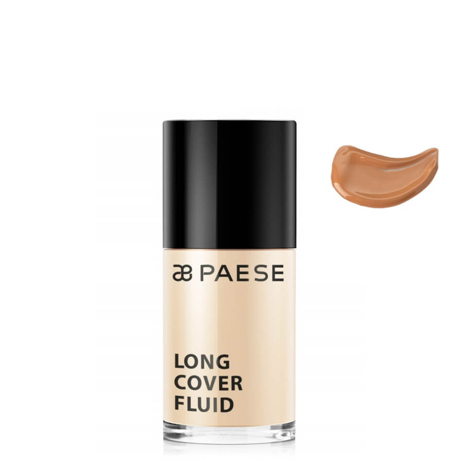 Paese Long Cover Fluid Coverage Foundation - 04 Tanned - foundation container isolated on a white background