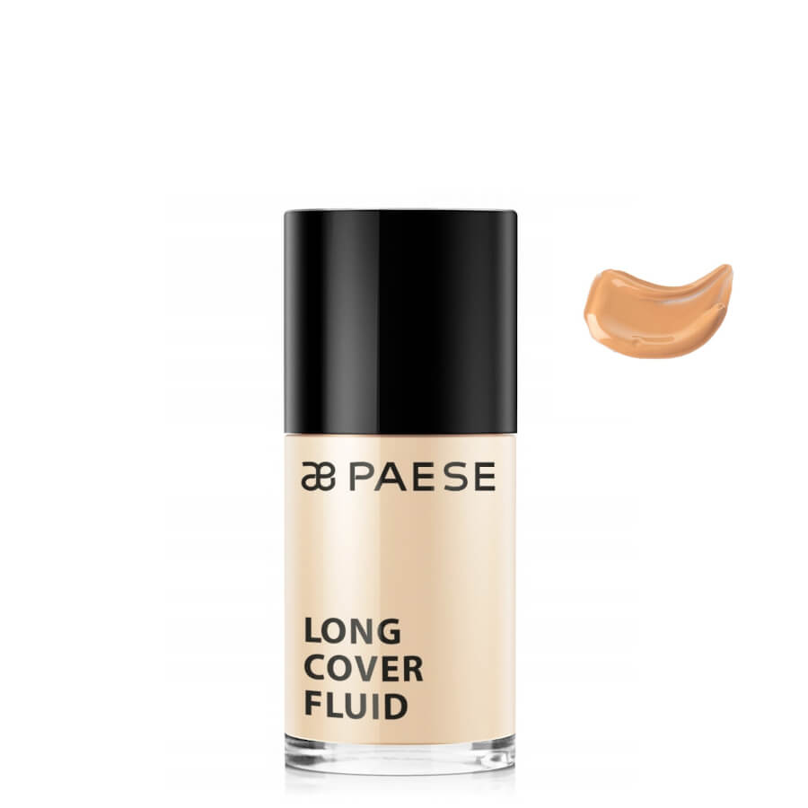Paese Long Cover Fluid Coverage Foundation - 1.5 Beige - foundation container isolated on a white background