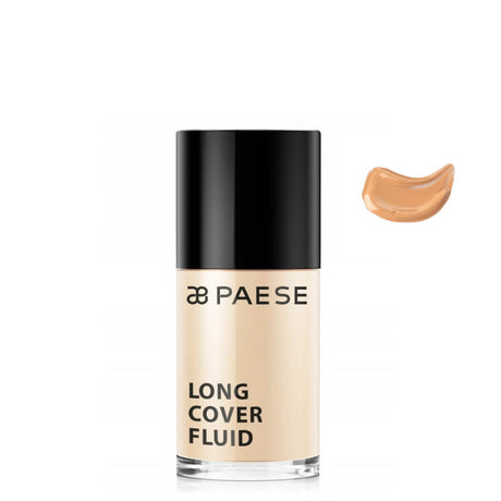 Paese Long Cover Fluid Coverage Foundation - 1.5 Beige - foundation container isolated on a white background