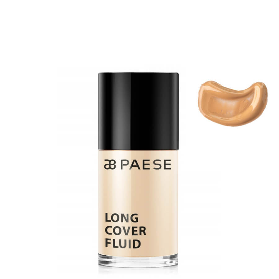 Paese Long Cover Fluid Coverage Foundation - 2.5 Warm Beige - foundation container isolated on a white background