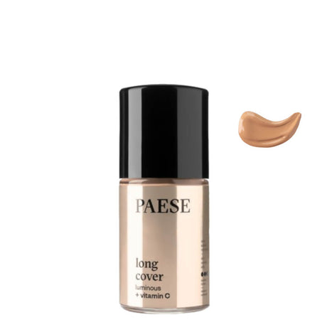 Paese Long Cover Luminous & Vitamin C Foundation - 04W Honey - foundation container isolated on a white background