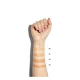 Paese Lush Satin Multivitamin & Brightening Foundation - shade swatches shown beside the product