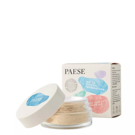 Paese Minerals Matte Mineral Foundation - retail packaging on a white background