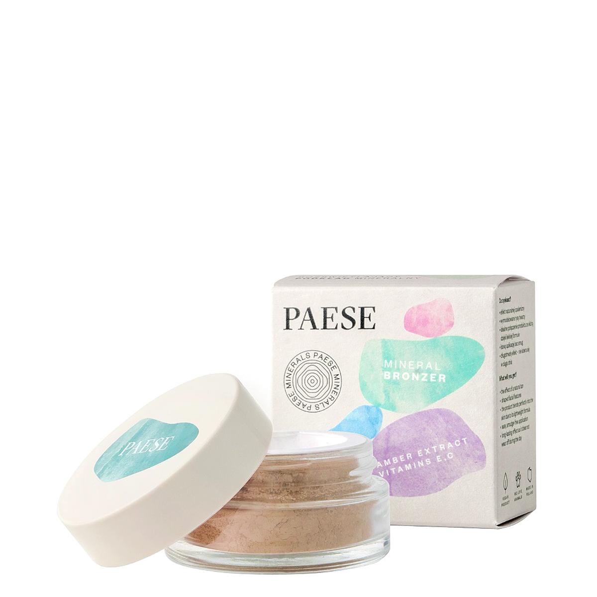 Paese Minerals Mineral Bronzer - powder compact with the shade visible on a white background