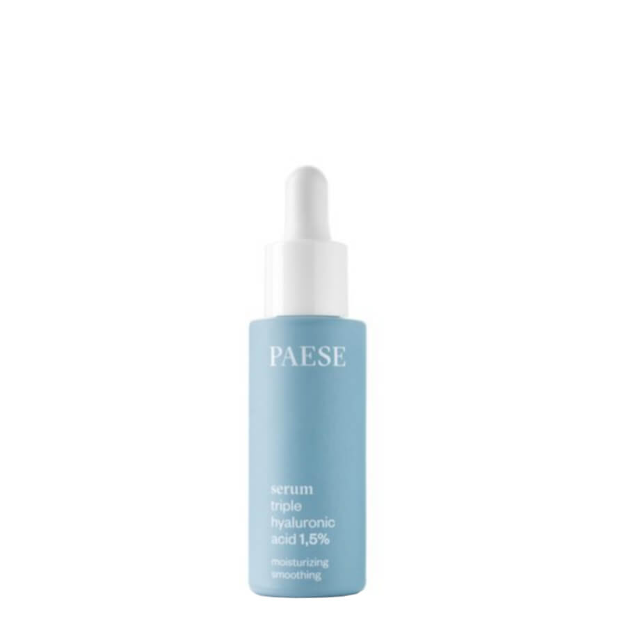 Paese Moisturising & Smoothing Face Serum Triple Hyaluronic Acid 1.5% - retail packaging on a white background