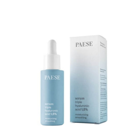 Paese Moisturising & Smoothing Face Serum Triple Hyaluronic Acid 1.5% - retail packaging on a white background