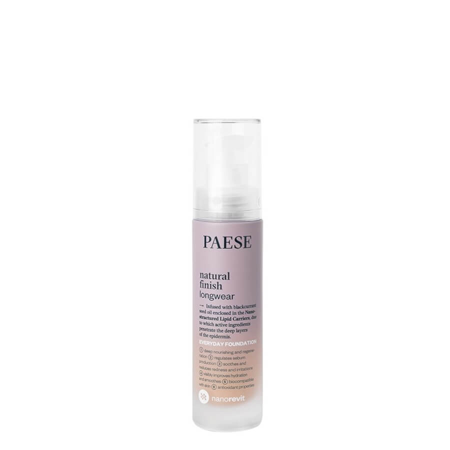 Paese Nanorevit Natural Finish Longwear Foundation - retail packaging on a white background