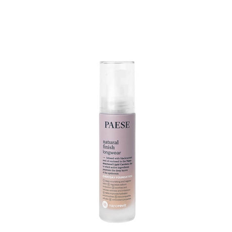 Paese Nanorevit Natural Finish Longwear Foundation - retail packaging on a white background