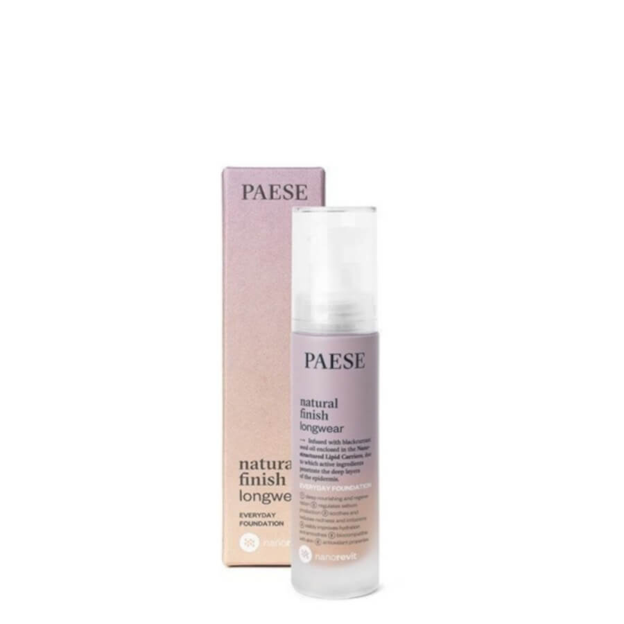 Paese Nanorevit Natural Finish Longwear Foundation - retail packaging shown on a light background