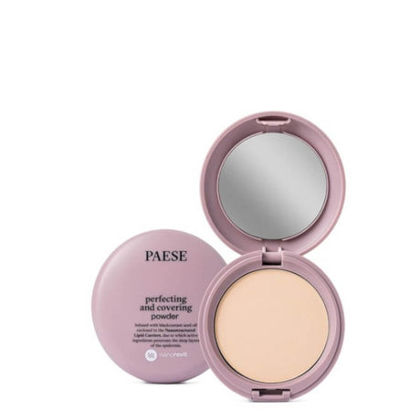 Paese Nanorevit Perfecting & Covering Pressed Powder - 03 Sand - powder compact with the shade visible on a white background