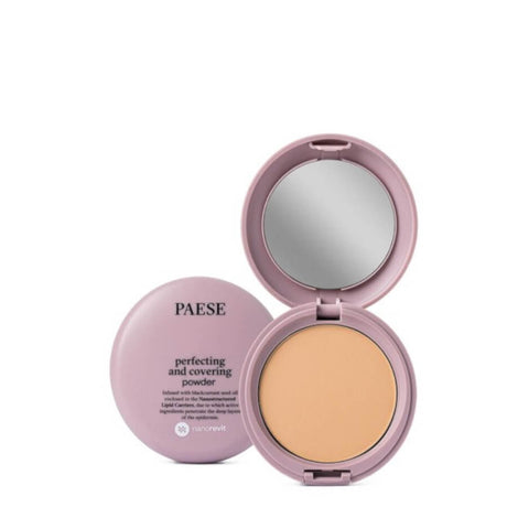 Paese Nanorevit Perfecting & Covering Pressed Powder - 06 Honey - powder compact with the shade visible on a white background