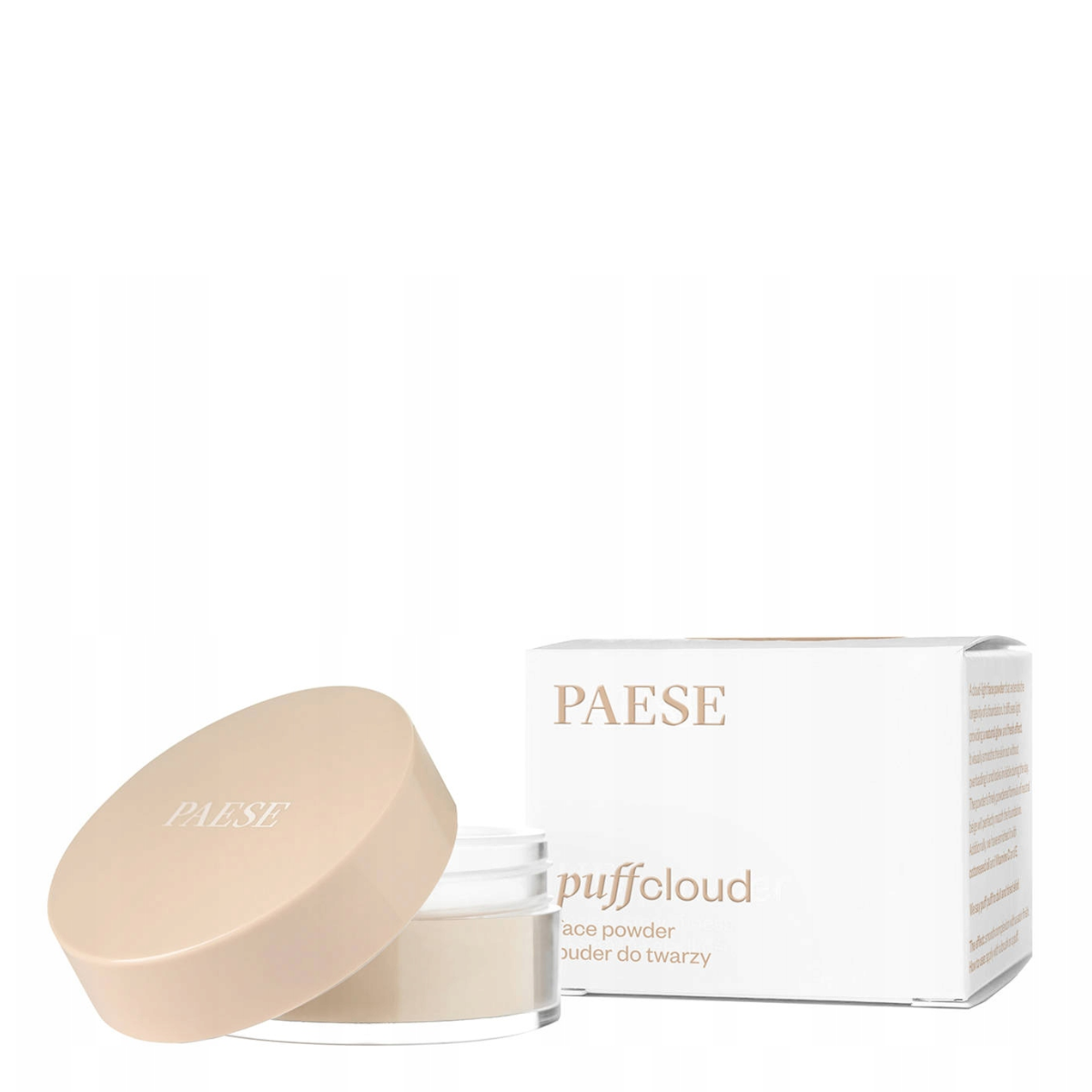 Paese Puff Cloud Face Powder - retail powder box on a white background