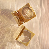 Paese Self Glow Pressed Bronzing Powder - finished result shown on a model's face