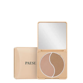 Paese Self Glow Pressed Bronzing Powder - Light - powder compact with the shade visible on a white background