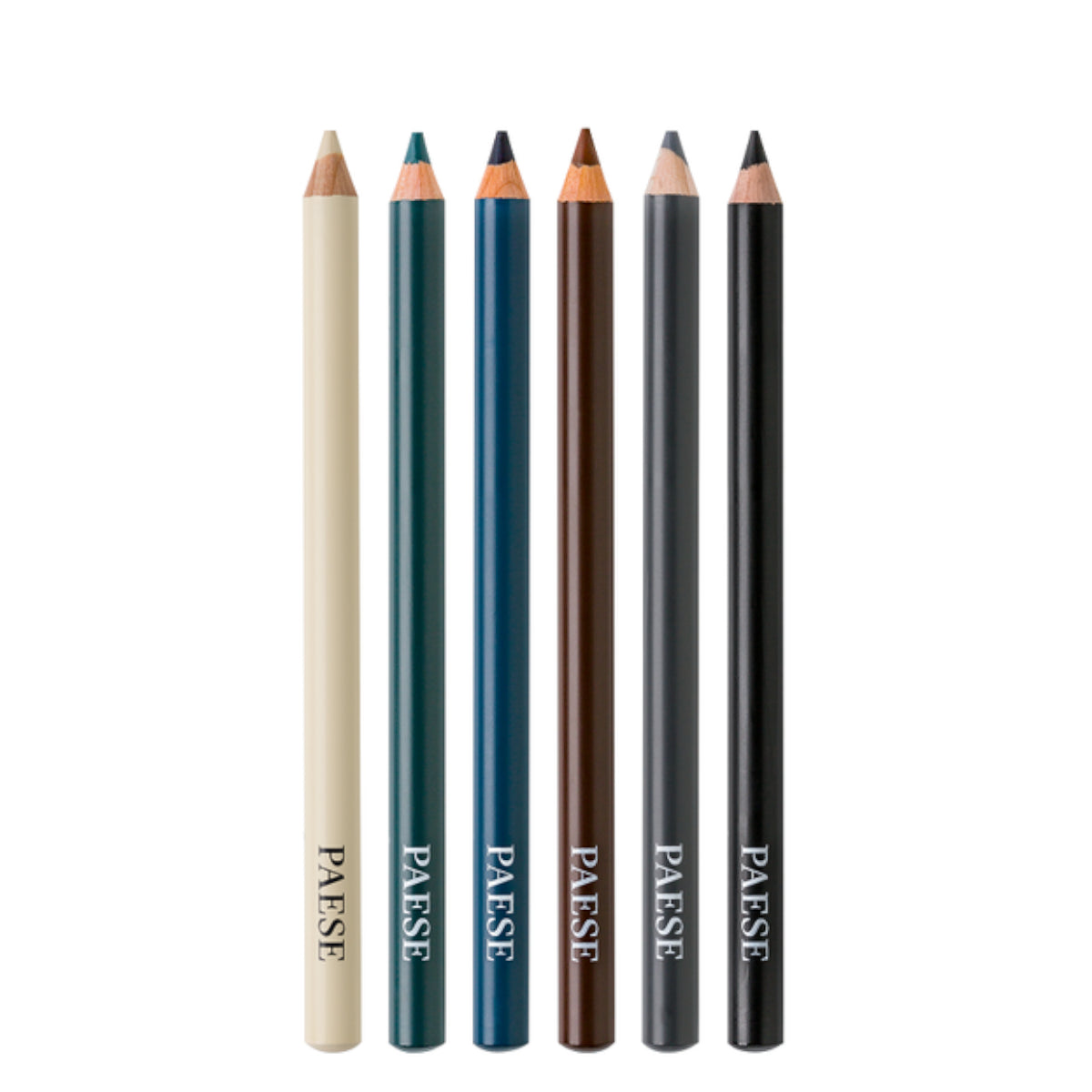 Paese Soft Eye Pencil Eyes Makeup - open product tube with applicator on a white background