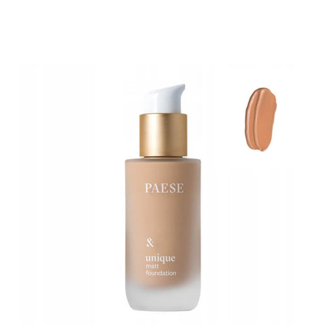 Paese Unique Matt Foundation - 608C Golden Beige - foundation container isolated on a white background