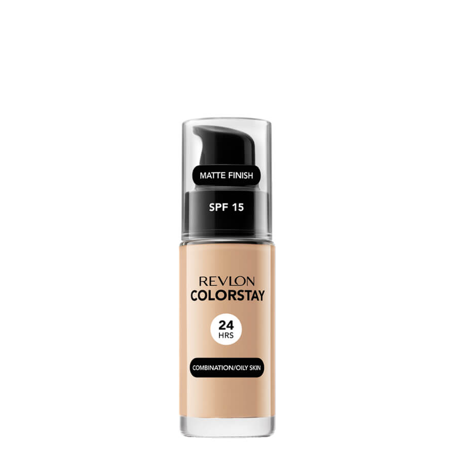 Revlon ColorStay Foundation Combination & Oily Skin SPF15 - 220 Natural Beige - foundation container isolated on a white background