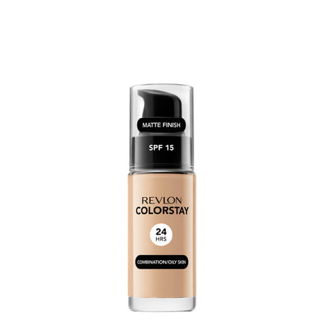 Revlon ColorStay Foundation Combination & Oily Skin SPF15 - 220 Natural Beige - foundation container isolated on a white background