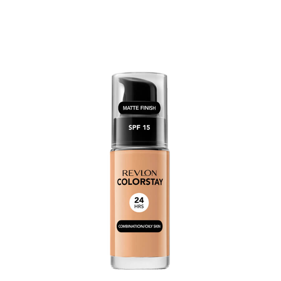 Revlon ColorStay Foundation Combination & Oily Skin SPF15 - 300 Golden Beige - foundation container isolated on a white background