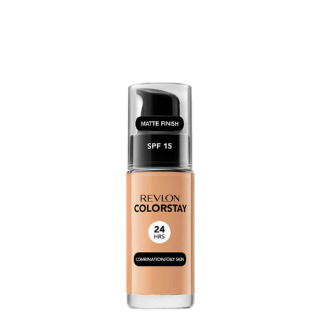 Revlon ColorStay Foundation Combination & Oily Skin SPF15 - 300 Golden Beige - foundation container isolated on a white background