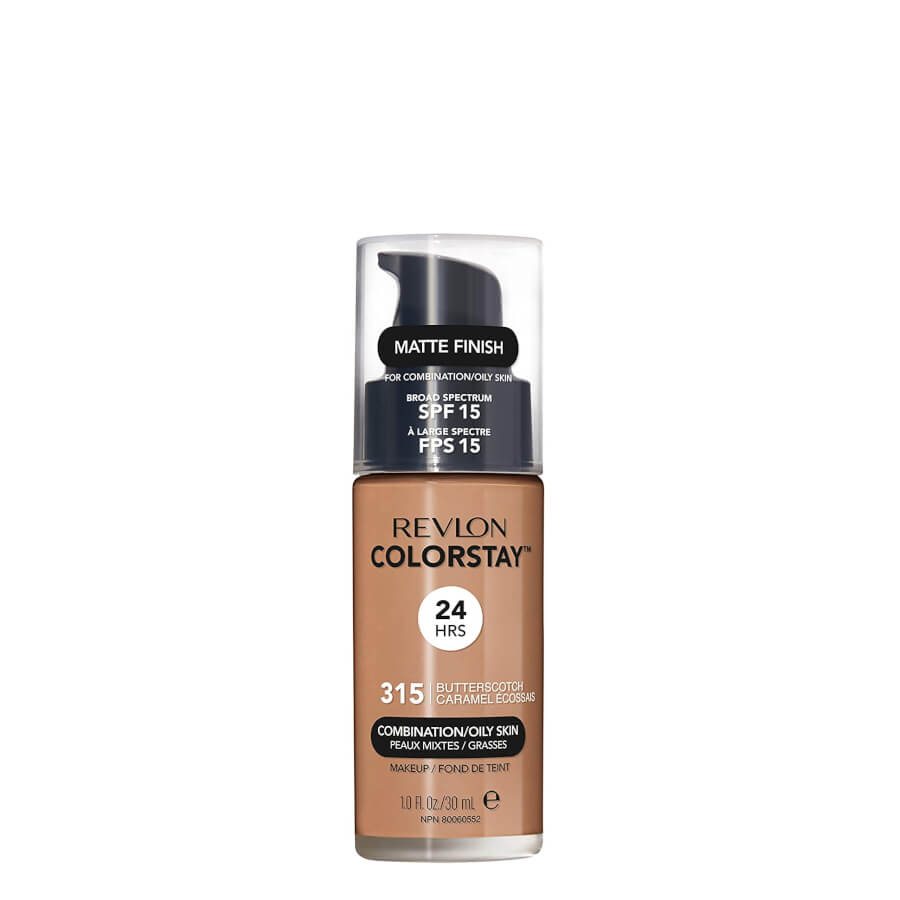 Revlon ColorStay Foundation Combination & Oily Skin SPF15 - 315 Butter - foundation container isolated on a white background