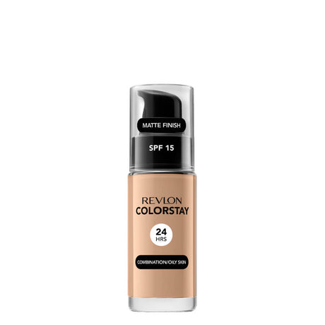 Revlon ColorStay Foundation Combination & Oily Skin SPF15 - 340 Early Tan - foundation container isolated on a white background