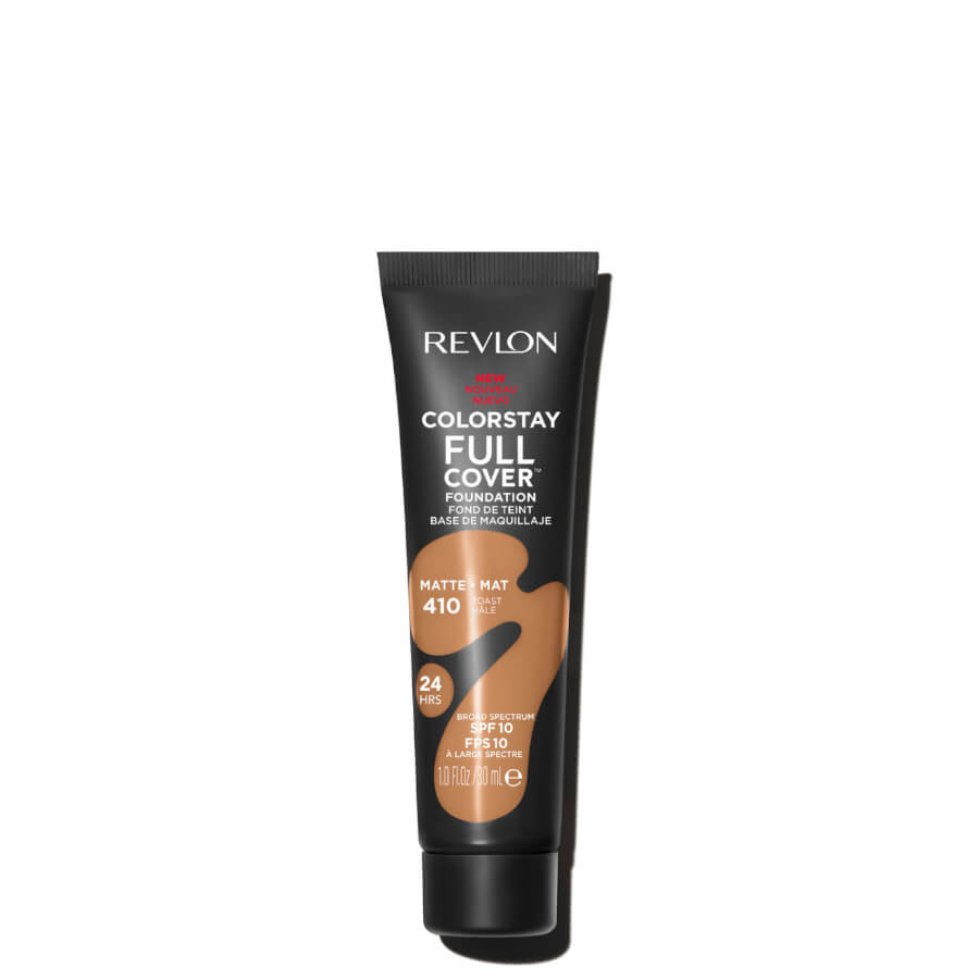 Revlon ColorStay Full Cover Foundation SPF10 - 410 Toast - foundation container isolated on a white background