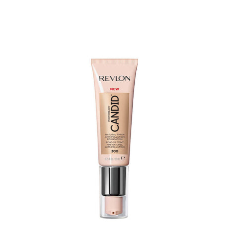 Revlon Photoready Candid Foundation Natural Finish - 300 Dune - foundation container isolated on a white background