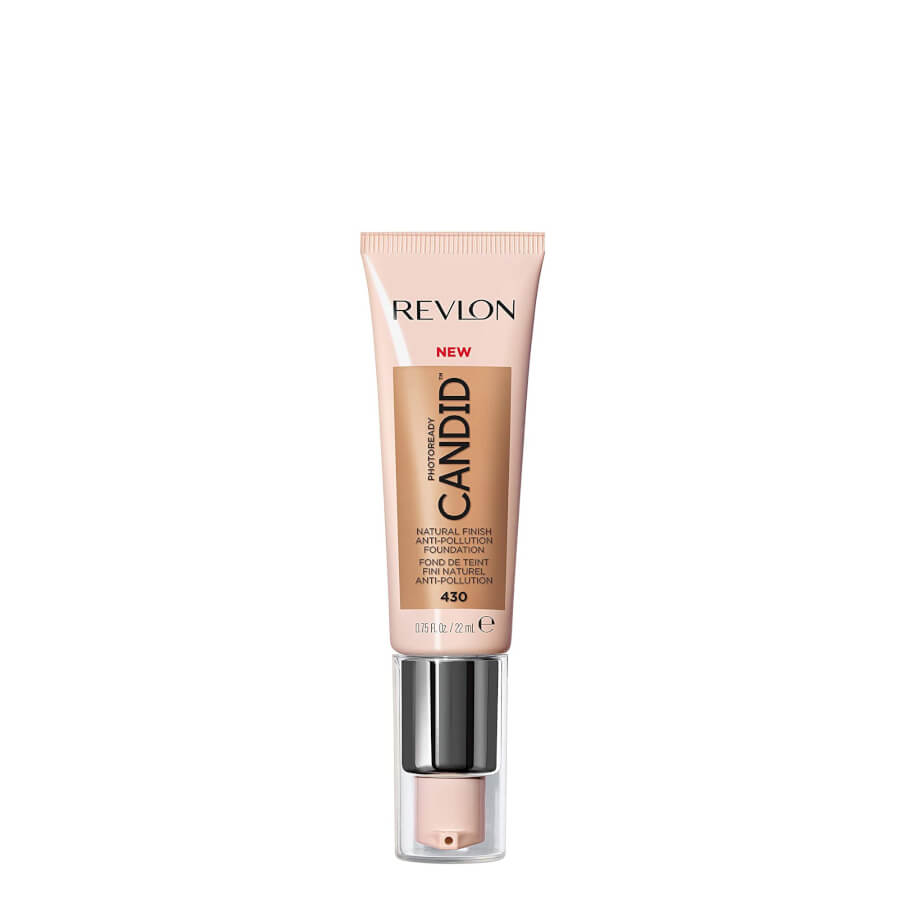 Revlon Photoready Candid Foundation Natural Finish - 430 Beige - foundation container isolated on a white background