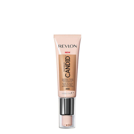 Revlon Photoready Candid Foundation Natural Finish - 430 Beige - foundation container isolated on a white background