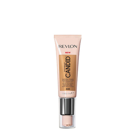 Revlon Photoready Candid Foundation Natural Finish - 440 Caramel - foundation container isolated on a white background