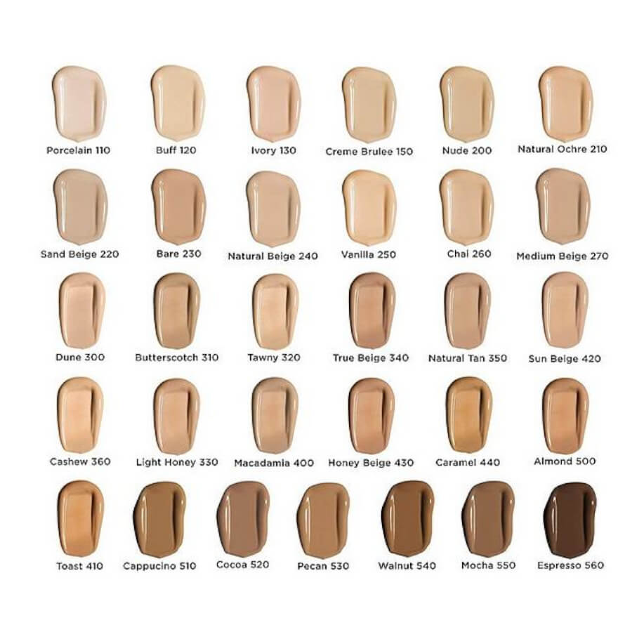 Revlon Photoready Candid Foundation Natural Finish - shade swatches shown beside the product