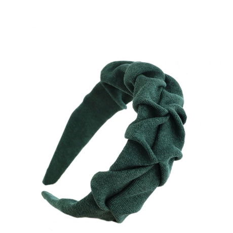 Roxie Cosmetics Bottle Green Crinkle Headband - isolated on a white background