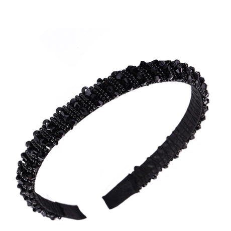Roxie Cosmetics Headband Black Decorated - isolated on a white background