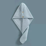 Roxie Cosmetics Luxe Microfiber Pineapple Lattice Hair Towel Turban - Baby Blue - product displayed with its packaging on a dark background