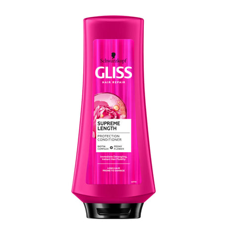 Schwarzkopf Gliss Supreme Length Hair Conditioner Long Hair - retail hair-care container isolated on a white background