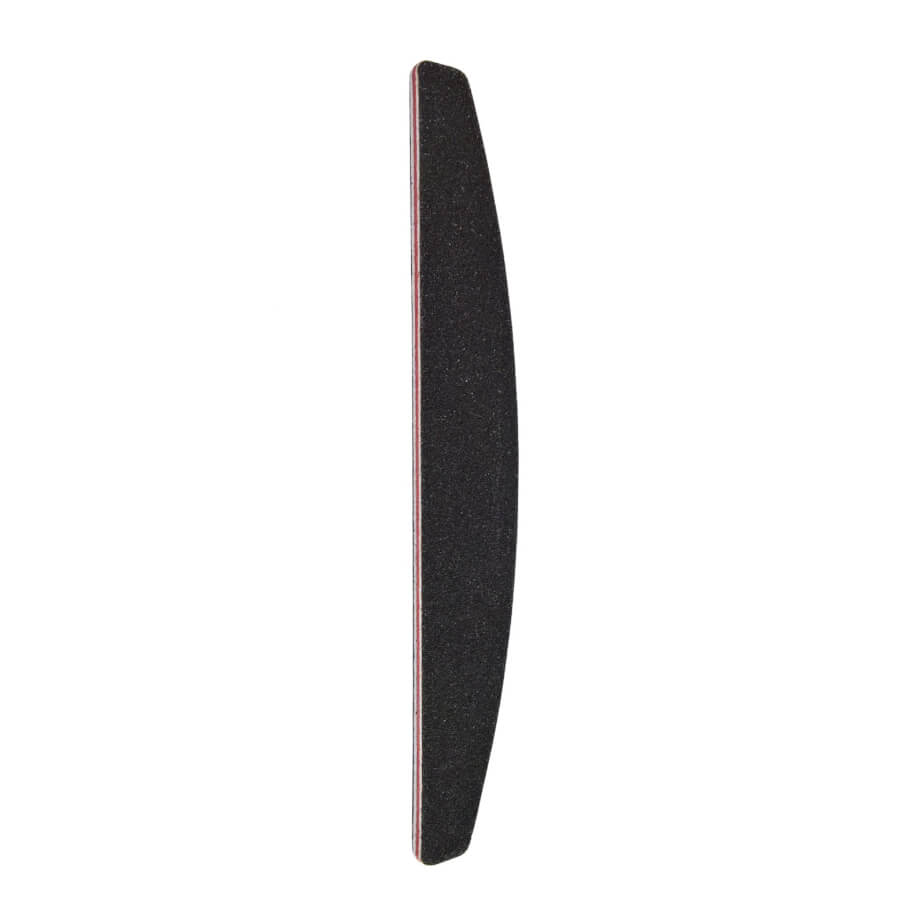 Sunone Crescent Black Nail File 100/180 - isolated on a white background