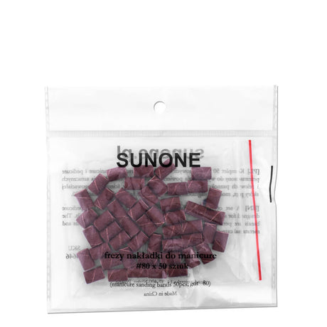 Sunone Manicure & Pedicure Sanding Bands 50pcs - 80 - isolated on a white background