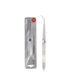 Victoria Vynn Basic Line Nail Cross Tweezers - close-up of the tweezer arms and precision tips on a white background