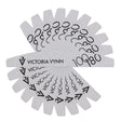 Victoria Vynn Crescent Grey Nail Files 100/180 10pcs - isolated on a white background