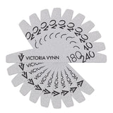 Victoria Vynn Crescent Grey Nail Files 180/240 10pcs - isolated on a white background
